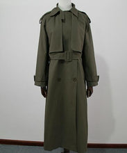 Load image into Gallery viewer, UK Brand new Fashion 2020 Fall /Autumn Casual Double breasted Simple Classic Long Trench coat with belt Chic Female windbreaker