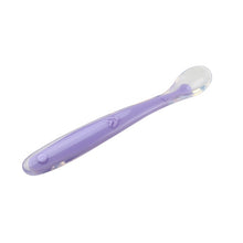 Load image into Gallery viewer, Hot Sale Baby Soft Silicone Spoon Candy Color Temperature Sensing Spoon Children Food Baby Feeding Tools