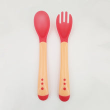 Load image into Gallery viewer, Learning Dishes Service Plate/Tray Suction Cup Baby Dinnerware Set Temperature Sensing Feeding Spoon Child Tableware Food Bowl