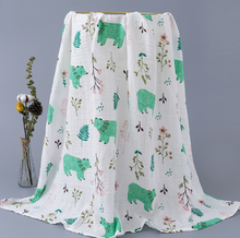 Load image into Gallery viewer, 120cm*110cm Swaddle Blanket Baby Blanket Bamboo Muslin Blanket 120 Baby Blankets Newborn Blanket Swaddle Cotton
