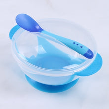 Load image into Gallery viewer, Learning Dishes Service Plate/Tray Suction Cup Baby Dinnerware Set Temperature Sensing Feeding Spoon Child Tableware Food Bowl
