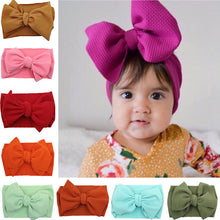Load image into Gallery viewer, New Baby Girls Headband Toddler Big Bow Hairband Cute Solid Stretch Turban Big Knot Head Wrap Head wear
